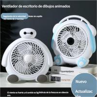 Ventilador eléctrico de dibujos animados de verano, pequeño dormitorio de estudiantes, cama de escritorio, portátil, para oficina en casa, ventilador de escritorio, regalo - details 5