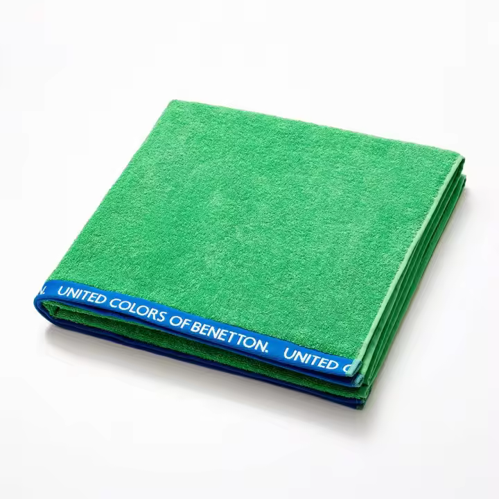 Toalla de playa 160x90cm 450g/m² verde benetton - 1