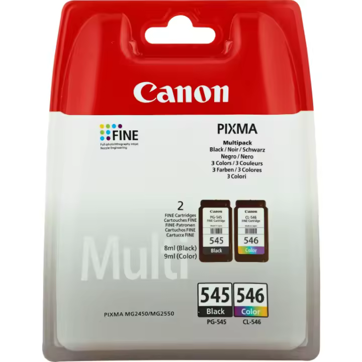 TINTA CANON PG545 CL546 PACK2 NEGRO COLOR - 1