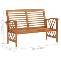 vidaXL Juego de muebles de jardín 2 piezas madera maciza de acacia - details 6