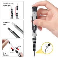 Juego De 115 Piezas De Destornilladores Magnéticos De Precisión Multiusos Herramientas Para Reparación De Computadoras Y Teléfonos Caja De Herramientas De Mano Con Mango Tipo De Cabeza De Tornillo: TORX HEX Square Socket Pozidriv Y-Type 5-Point Spanner - details 4