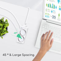Aigostar Regleta alargador de 2/3/4/6 enchufes con cable de 1.5/3 metros,color blanco - details 3