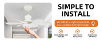 Socket Fan Light