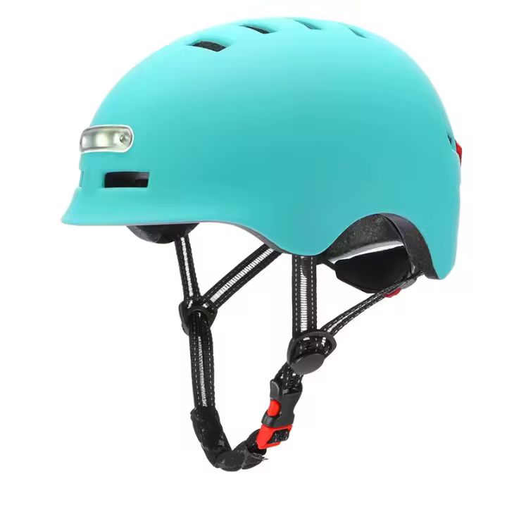 Casco de bicicleta para adultos con luz LED delantera y trasera integrada, casco Bling inteligente y seguro con 4 luces de alerta de modo, ajustable/transpirable/carga USB B - 1