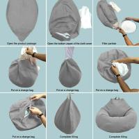Cubierta De Sofá De Taza De Enano Para Adultos Cómoda Sin Relleno Cubierta De Silla De Taza De Enano Para Sala De Estar Y Dormitorio Estilo Tatami - details 3