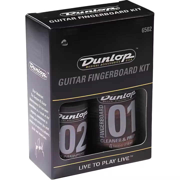 LIMPIADOR Y LUBRICANTE GUITARRA-Dunlop (6502) Guitar Fingerboard Kit (6524 + 6532 + 2 Gamuzas) - 1