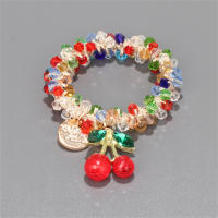 Diadema Elástica De Cuentas De Cristal Colorido Con Borlas Para El Cabello Accesorio De Moda Para Mujer Uso Dual Como Pulsera Y Diadema Decorativa Para Fiestas - details 7