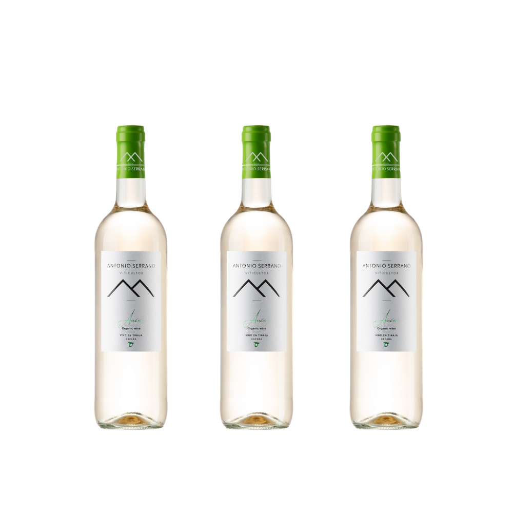 Antonio Serrano Viticultor - Vino de Pueblo Airen, Elaborado en Tinajas Centenarias, Pack de 3 Botellas