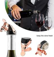 Tapón de champán, sellador de tapón de botella de champán de acero inoxidable 2pcs para tapón de vino espumoso Cava - details 3