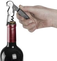 KITCHEN&GO- Sacacorchos Camarero Sanchis, Acero Inoxidable, Abridor de Botellas y Cuchilla Corta Cápsulas, Negro - details 4