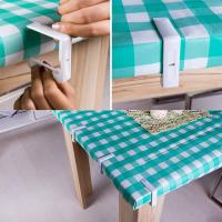 Conjunto de 4 clips de mantel de plástico blanco con abrazadera ajustable de alta tensión, enfoque de espesor de mesa. 4,5 cm, abrazadera de mesa para jardín, picnic, fiesta, cocina y restaurante. Los 5,8x5,8x1,5 cm - details 3