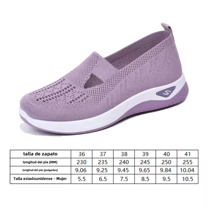 Zapatillas De Moda Transpirables Para Mujer Zapatos Casuales De Trabajo Antideslizantes Con Soporte De Arco Ortopédico Para Caminar - 1