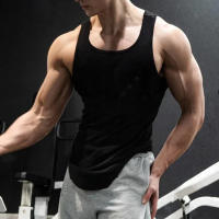 Chaleco Deportivo Para Hombre Verano Transpirable Sin Mangas Cuello Redondo Para Gimnasio Ejercicio Correr Camiseta De Fitness - details 3