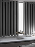 Cortinas De Bloqueo De Luz Negras Para Dormitorio Y Sala De Estar 1 Panel Terciopelo Moderno Impermeable Y Aislante Termo - details 3
