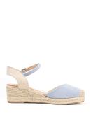 Lyla Wang alpargatas doradas cuñas bajas de esparto con plataforma mujer con plantilla acolchada - details 10