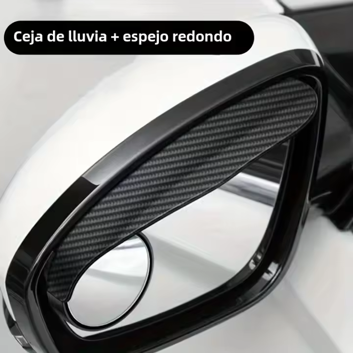 Protector De Espejo Retrovisor Trasero De Coche Con Pestaña Antirayas Fibra De Carbono Visera Para Loco De Manos Blancas Accesorios De Coche - 1