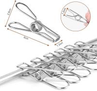 100 Piezas para Ropa de Metal, Pinzas Multiproyecto para Secar Ropa, Toallas, Mantas, Refrigerios, Bolsas para Archivos, Calcetines - details 0