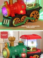 Juguete De Tren Para Bebés 3-5 Años Con Motor De Vapor Eléctrico Luz Y Sonido Camiones De Tren Regalo Para Niños - details 1