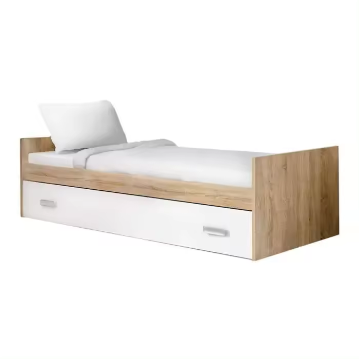 CAMA NIDO CON FRONTAL MODELO CHAMPION CAMBRIA-BLANCO  DST MUEBLECENTER - Envío Gratuito. - 1