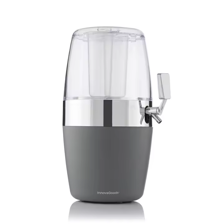 Innovagoods ®   4l beer dispenser, beverage dispenser, ball beer dispenser with coolant, gray beer dispenser 22x41.7x26.5cm - 1