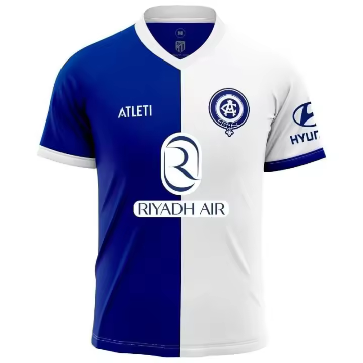 Atlético de Madrid camiseta segunda equipación réplica oficial adulto azul y blanca 2ATM2324 - 1