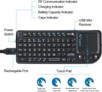 Teclado Inalámbrico Mini Rii X1 2.4GHz Con TouchPad Para Android TV Box/PC/Laptop Español/Inglés Frances Keyboards Para Tablet Desktop Laptop - details 3