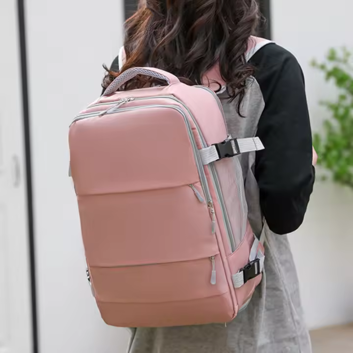 Mochila de viaje de gran capacidad para Mujer, Bolso de Día informal, impermeable, antirobus, Con Correa de equipamiento y Puerto de carga USB - 1