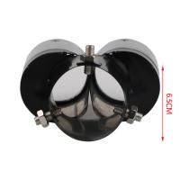 Puntas De Escape De Acero Inoxidable Para Coche Universal Modelo Doble Con Tubo De Eje Azul Accesorios De Muffler - details 18