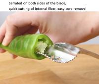 Cortador De Semillas De Acero Inoxidable Para Pimientos Y Calabacín Herramienta De Excavación De Semillas Para Cocina Eco-amigable - details 3