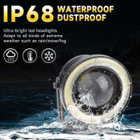 Faros LED COB Automáticos 12V Luz Diurna DRL Impermeables Con Señal De Faros Antiniebla Luz Angel Eyes Para Coche - details 6