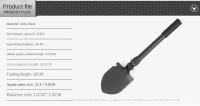 Shovel Multifuncional Plegable Portátil De 40CM Para Camping Pesca Y Engineering En Vehículos Material De Acero Carbono - details 0