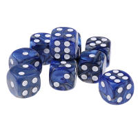 10x Dados De Mesa Para Juegos D6 Seis Cara 16mm Acrílico Dados De Cartas Juego Tablero Marcado Doble Color - details 2