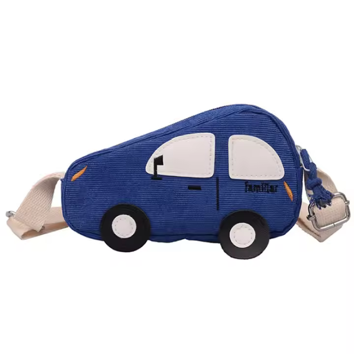 Bolso Cruzado Mini Para Niños Y Niñas 2024 Moda Con Dibujos Animados Monedero Bolsa De Hombro Para Coche Material Algodón Estilo Versátil Cierre De Cremallera - 1