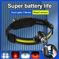 Lámpara Frontal LED De Alta Potencia Con Sensor XPE+COB 7 Modos Para Pesca Y Caza Batería 18650 Luz De Cabecera Impermeable - details 2