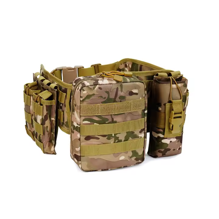Cinturón táctico de camuflaje externo, cinturón Molle multición. - 1
