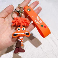 Figura De Acción 3D Anime Doll Brain Agent Team inside out Llavero De Dibujos Animados Anillo Colgante Regalo Pequeño Para Coche - details 9