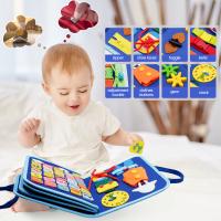 Juguetes Montessori Tablero Ocupado Para Bebés Actividades Educativas De Habilidades De Vida Sensoriales Con Libros Ocupados Para El Desarrollo Motor Fine - details 1