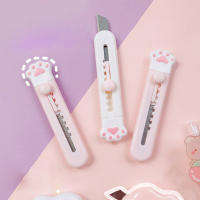 Cuchillo De Arte Portátil Miniatura Con Diseño De Pata De Gato Divertido Abre Cartas Y Envolvientes Herramienta Escolar De Corte Práctico - details 3