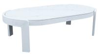 Conjunto de Terraza de Aluminio Blanco | Mesa  duradera con Tablero de Piedra Sincronizada | Ideal para 5 Personas - details 2