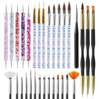 Set De Pinceles Para Uñas 6/31Pcs Diseño De Pincel Para Pintura Dibujo Grabado Puntada Línea Plana Y Ventosa Herramientas De Manicura Para Acrílico Gel UV Y Esmalte De Uñas - details 0