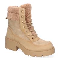 PuntoSalao Botines tacón bajo estilo leñador con borreguillo para mujer color kaki 2421 - Unos Botines de Tacón para Mujer Comodos y Elegantes Forrados de Borreguillo Adornos Metálicos Puntera Redonda y Cierre de Cordones para un ajuste cómodo y seguro. - details 1