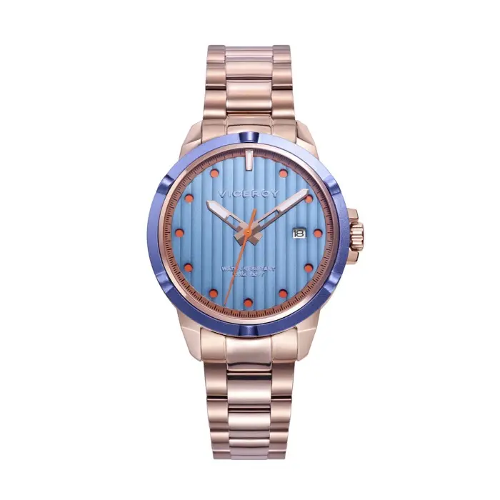 Reloj Mujer Atrevida Acero IP Rosa Esfera Azul Switch VICEROY - 471304-37 - 1