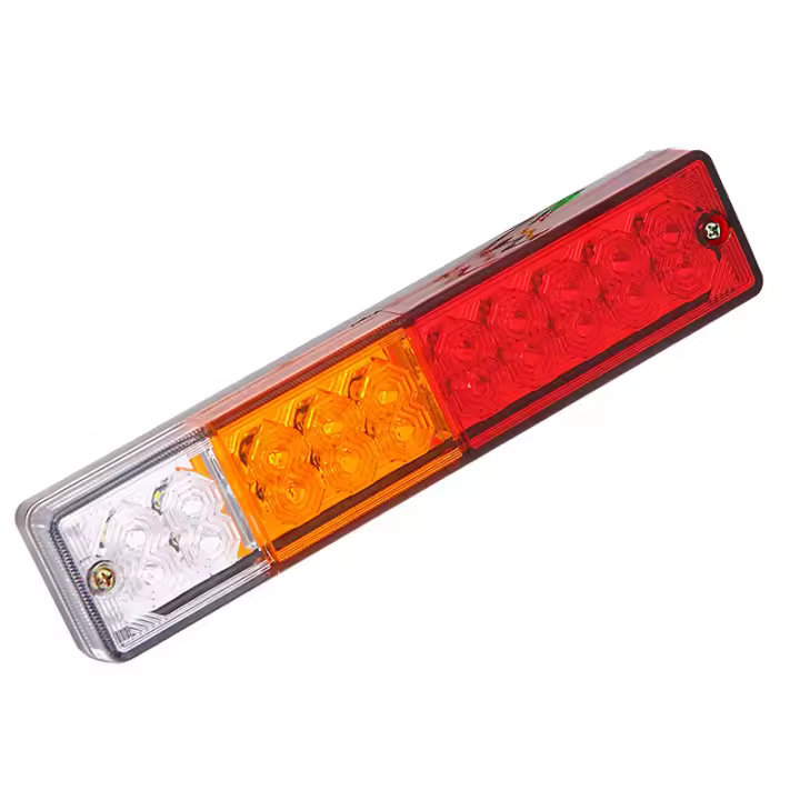 Luz De Caucho 12V Para Coche Par De Luces Traseras LED Indicador De Freno Y Señal De Giro Para Camión Y Remolque Material ABS - 1