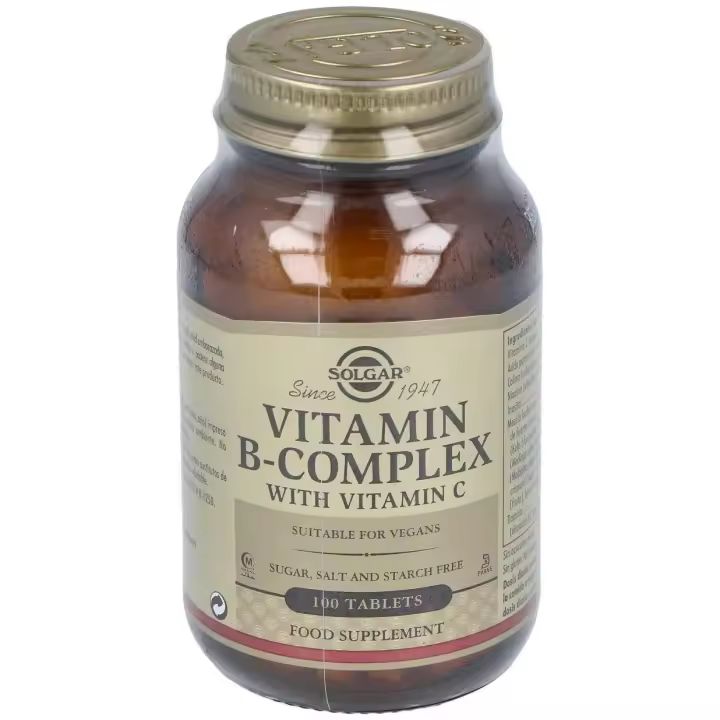 Solgar Vitamina B Complex Con Vitamina C 100 Comp. - 1