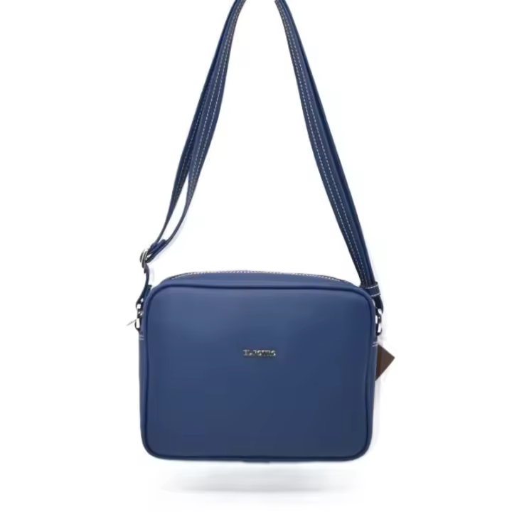 EL POTRO: BOLSO BANDOLERA DE LONA Y PIEL 2627-ANGULA-AZUL El Potro - 1