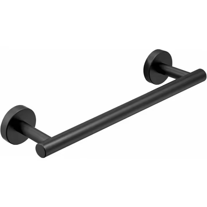 Toallero, toallero de baño de acero inoxidable SUS304, estante montado en la pared, pintura negra - 1