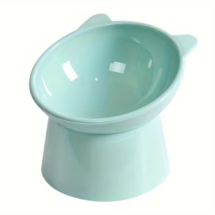 Cuencos de comida para Gatos y Perros Pequeños, 1 piezas, elevado, anti-Grietas, adaptado para lavavajillas, protege la columna vertebral de las mascotas - 1