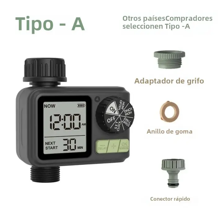 Nuevo Timer De Agua Independiente Para Jardín Control Programable Digital Riego Por Aspersión Automático Inteligente Para Césped Y Jardín - 1