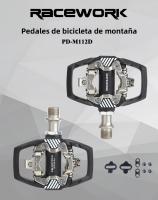 RACEWORK M8020 Pedal De Bicicleta MTB Con Sistema SPD Plástico Auto-Desbloqueable Para Montaña Compatible Con Shimano - details 1