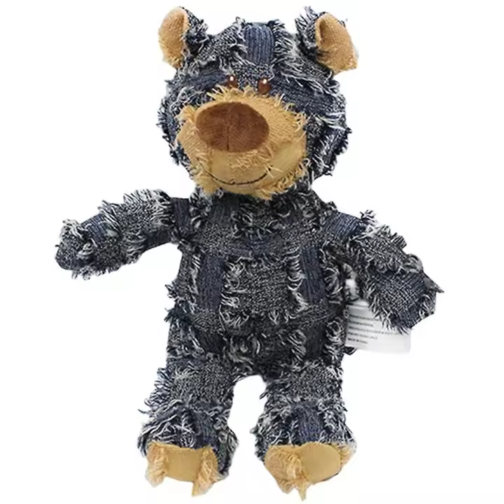 Oso sólido indestructible, juguete para perros de osito de peluche transpirable y masticable resistente al desgaste, limpieza de dientes adecuada para masticar - - 1